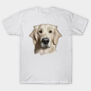 Cute Golden Retriever Drawing T-Shirt